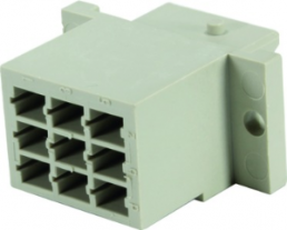 Female connector, type F, 9 pole, z-b-d, pitch 5.08 mm, crimp connection, straight, 09062093201
