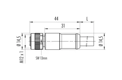 77 0630 0000 50704 0500 binder Sensor-Actuator Cables Image 2