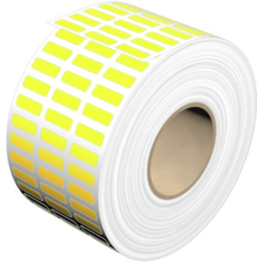 Polyester Label, (L x W) 15 x 5.08 mm, yellow, Roll with 1 pcs