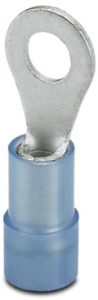 Insulated ring cable lug, 1.5-2.5 mm², AWG 16 to 14, 4.3 mm, M4, blue