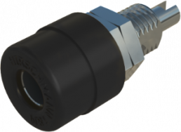 4 mm socket, screw connection, mounting Ø 8 mm, CAT O, black, BIL 20 SW