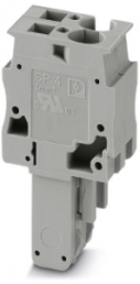 Plug, spring balancer connection, 0.08-6.0 mm², 2 pole, 32 A, 8 kV, gray, 3042890