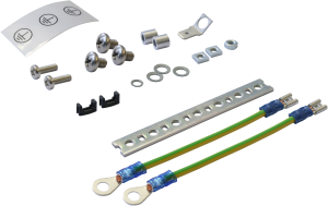 PE conductor connection kit for universal enclosure system