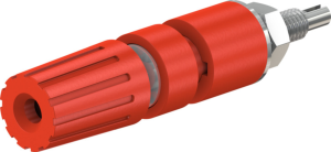 Pole terminal, 2 mm, red, 30 VAC/60 VDC, 15 A, screw connection, nickel-plated, 23.0290-22