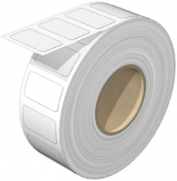 Polyester Device marker, (L x W) 27 x 15 mm, white, Roll with 450 pcs