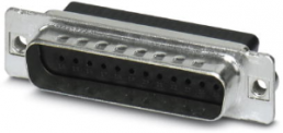 D-Sub plug, 25 pole, standard, straight, crimp connection, 1689938