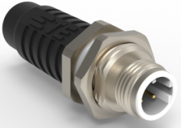 Plug, 4 pole, crimp connection, screw locking, straight, 1-2823445-7