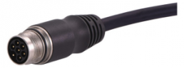 Sensor actuator cable, M17-cable plug, straight to open end, 7 pole, 10 m, PUR, black, 8 A, 21375100701100