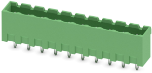 Pin header, 10 pole, pitch 5.08 mm, straight, green, 1755817