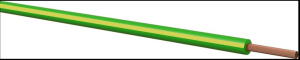 PVC-stranded wire, highly flexible, LifY, 1.0 mm², AWG 18, green/yellow, outer Ø 2.6 mm