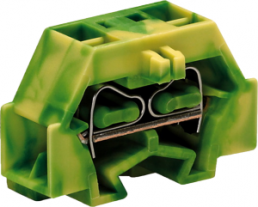 4-wire terminal, spring-clamp connection, 0.08-1.5 mm², 1 pole, 18 A, 6 kV, yellow/green, 260-337