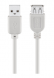 USB 2.0 Extension cable, USB plug type A to USB jack type A, 0.6 m, grey