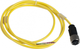Sensor actuator cable, 7/8"-cable socket, straight to open end, 3 pole, 2 m, PVC, black, 7 A, XZCPV1670L2