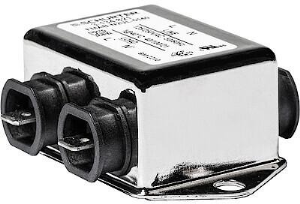 Filter, 50 to 60 Hz, 1 A, 250 VAC, faston plug 6.3 mm, 3-134-830