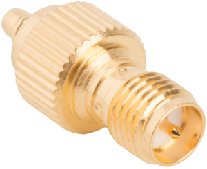 Coaxial adapter, 50 Ω, MMCX plug to SMA socket, straight, 242141