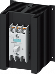 Solid state contactor, 3 pole, 50 A, 48-600 VAC, 3 Form A (N/O), coil 180-230 VAC, screw connection, 3RF2450-3AC55