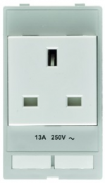 Outlet, gray, 13 A/250 V, UK, 39500010006