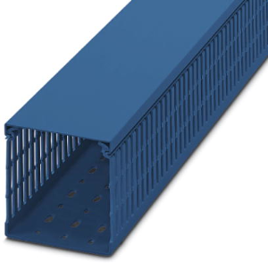 Wiring duct, (L x W x H) 2000 x 100 x 100 mm, Polycarbonate/ABS, blue, 3240606