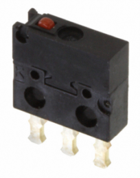 Ultraminiature snap-action switche, On-On, solder connection, pin plunger, 0.98 N, 0.1 A/30 VDC, IP40
