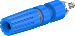 Pole terminal, 4 mm, blue, 30 VAC/60 VDC, 35 A, screw connection, nickel-plated, 23.0330-23