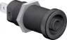 4 mm socket, flat plug connection, mounting Ø 12.2 mm, CAT IV, black, 66.9665-21