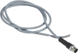 Sensor actuator cable, M12-cable plug, straight to open end, 4 pole, 1 m, PVC, black, 3 A, XZCPV1541L1