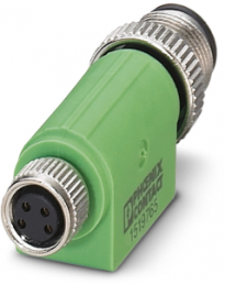 Adapter, M12 (4 pole, socket) to M12 (4 pole, plug), straight, 1519765