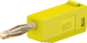 2 mm plug, solder connection, 0.5 mm², yellow, 22.2616-24
