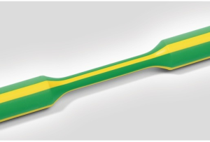 Heatshrink tubing, 2:1, (12.7/6.4 mm), polyolefine, cross-linked, yellow/green