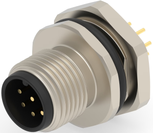 Circular connector, 8 pole, solder connection, screw locking, straight, T4142012081-000