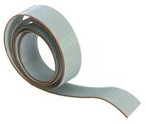 Flat ribbon cable, 15 pole, pitch 1.27 mm, 0.09 mm², AWG 28, gray