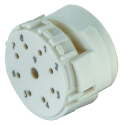 Plug contact insert, 8 pole, crimp connection, straight, 09151093001