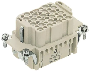 Socket contact insert, 10B, 42 pole, unequipped, crimp connection, with PE contact, 09160423101