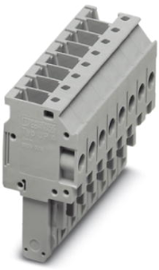 Plug, screw connection, 0.2-6.0 mm², 8 pole, 32 A, 8 kV, gray, 3060186