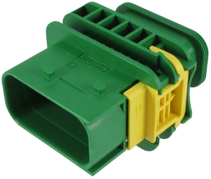 Connector, 8 pole, straight, 2 rows, green, 3-1564522-1