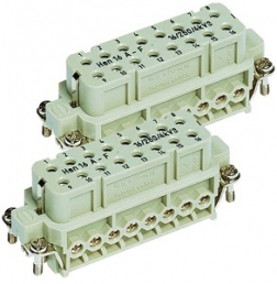 Socket contact insert, 32A, 32 pole, equipped, screw connection, with PE contact, 09200162813