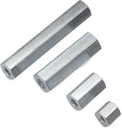 Hexagonal spacer bolt, Internal/Internal Thread, M4/M4, 10 mm, steel