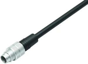 Sensor actuator cable, M9-cable plug, straight to open end, 3 pole, 5 m, PUR, black, 4 A, 79 1451 215 03