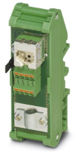 Patch panel, RJ45 socket, (W x H x D) 29 x 90 x 53 mm, gray, 2901642