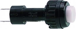 Pushbutton, 1 pole, white, unlit , 0.1 A/24 V, mounting Ø 9.1 mm, IP40, 1.10.107.011/0205