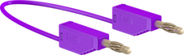 Measuring lead with (4 mm plug, spring-loaded, straight) to (4 mm plug, spring-loaded, straight), 2 m, purple, PVC, 1.0 mm², CAT O