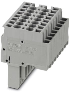 Plug, spring balancer connection, 0.08-4.0 mm², 8 pole, 24 A, 6 kV, gray, 3040478