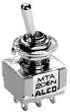 Toggle switch, metal, 1 pole, latching, On-Off-On, 6 A/125 VAC, 4 A/28 VDC, gold-plated, 6-1437558-9
