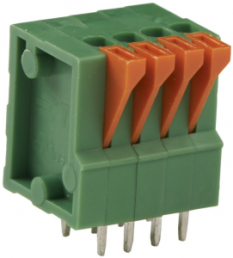 PCB terminal, 4 pole, pitch 2.54 mm, AWG 26-20, 6 A, screw connection, green, 1-2834015-4