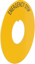 Label for emergency-off pushbutton, LWE00300