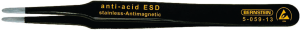 ESD SMD tweezers, uninsulated, antimagnetic, special steel, 120 mm, 5-059-13