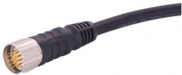 Sensor actuator cable, M23-cable plug, straight to open end, 17 pole, 10 m, PUR, black, 9 A, 21373300F72100