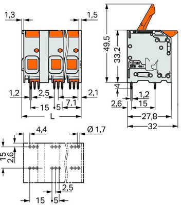 2616-1353 WAGO PCB Terminal Blocks Image 2