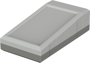 Polystyrene enclosure, (L x W x H) 150 x 82 x 45 mm, light gray, IP40, 32154570