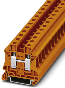 Through terminal block, screw connection, 0.5-16 mm², 2 pole, 57 A, 8 kV, orange, 3046281